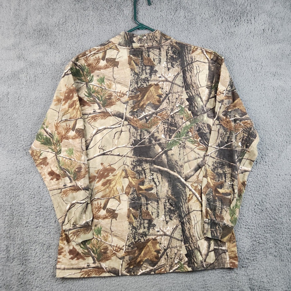 Russell Outdoors Shirt Mens XL Realtree Camo Explorer Mock Neck Hunting Tee - Picture 2 of 12